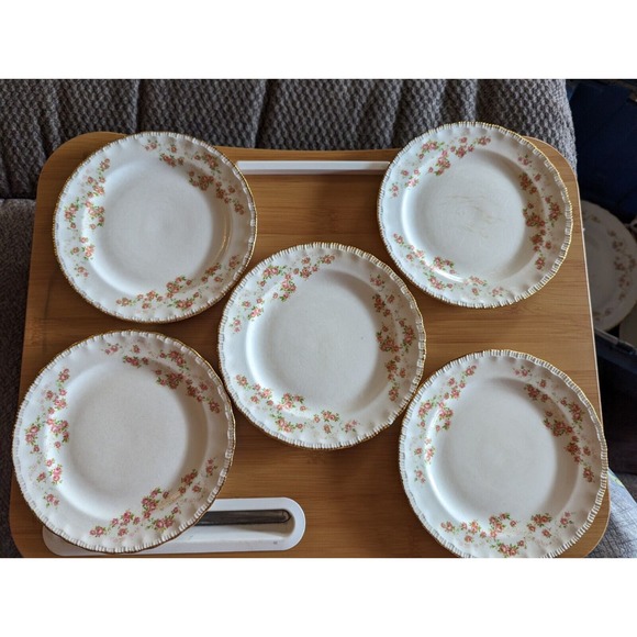 Florence (Scalloped Edge) by POPE GOSSER SET OF 5 BREAD PLATES - Picture 1 of 11